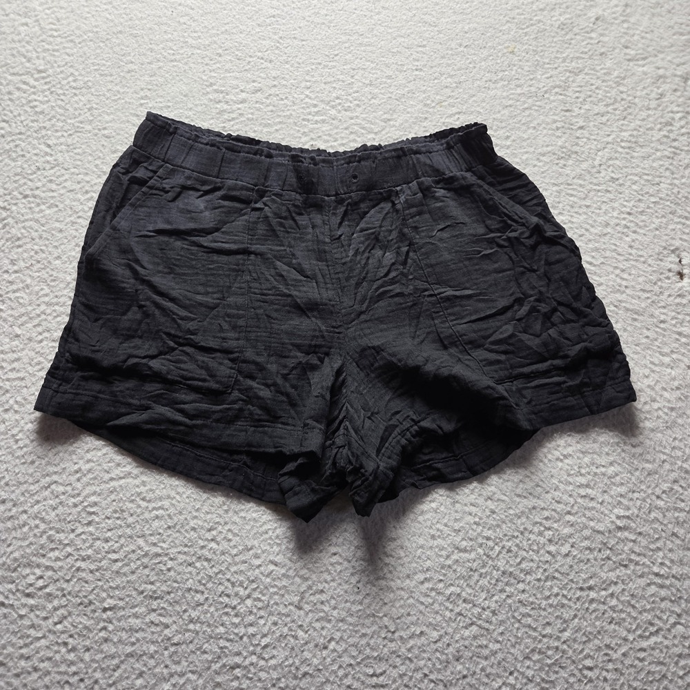 Gap Shorts Mens Large Black Sweat Elastic Waist Drawstring 4 Inseam Summer